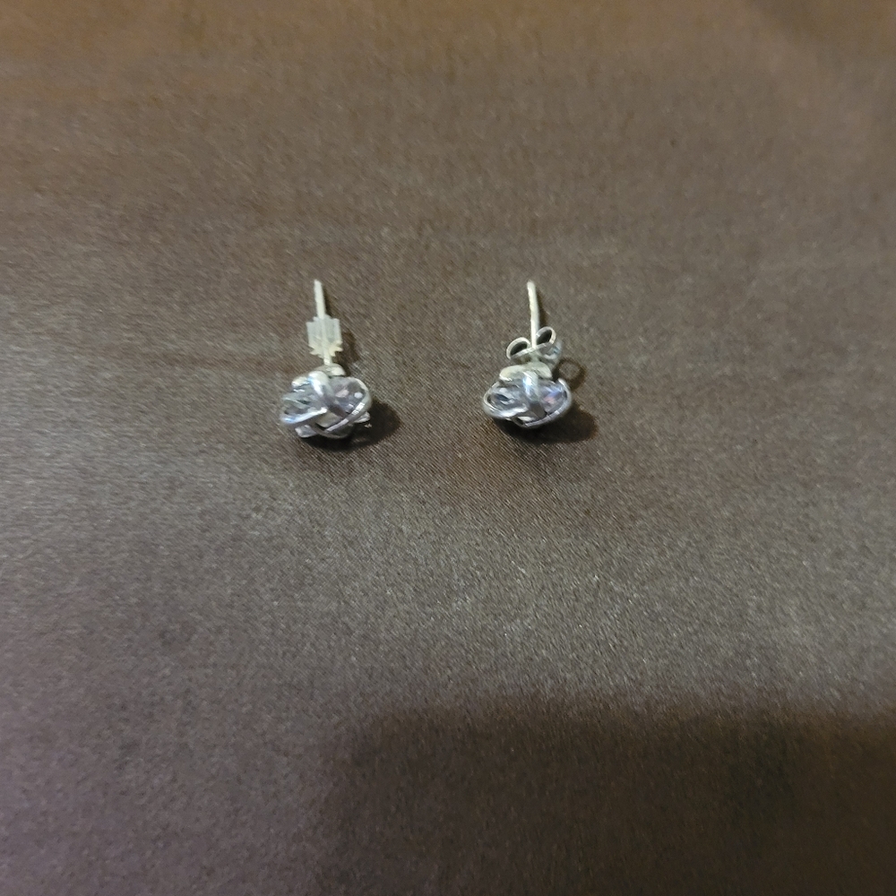 Sterling silver earrings with quartz